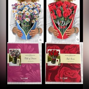 Freshcut Paper Company Field of Daisies & Red Roses Greeting Cards